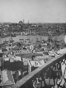 A view over Constantinople showing the Mosque of Santa Sophia 1913