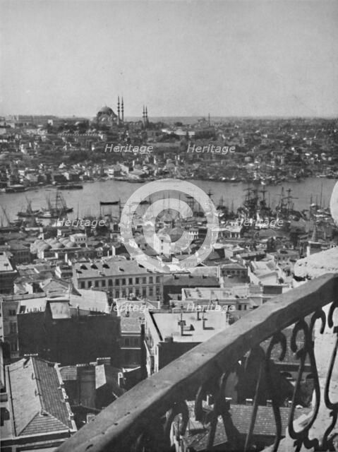 'A view over Constantinople showing the Mosque of Santa Sophia', 1913. Artist: Unknown.