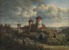 A View over the Castle Olavinlinna, 1864. Creator: Victoria Aberg
