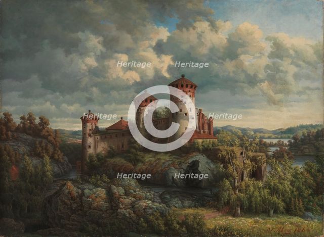 A View over the Castle Olavinlinna, 1864. Creator: Victoria Aberg.