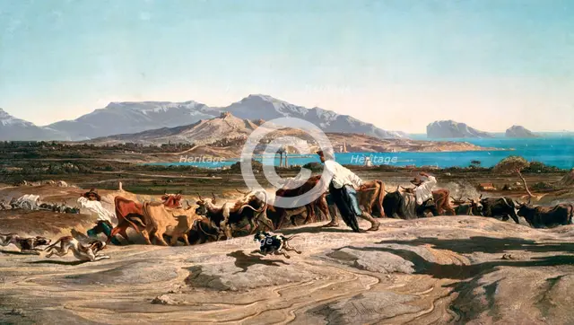 'A View of Marseille', c1829-1863. Artist: Emile Charles Joseph Loubon