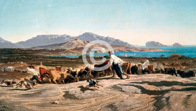 'A View of Marseille', c1829-1863. Artist: Emile Charles Joseph Loubon