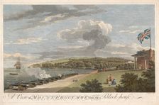 A View of Mount Edgcumbe from the Block House, pub. 1755. Creator: Samuel Scott (1701 - 1772) after; George Lambert (1700 - 1765) after;