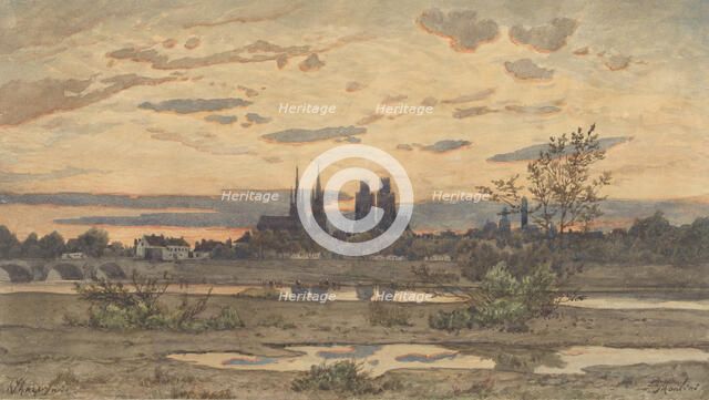 A View of Moulins, ca. 1850-60. Creator: Henri-Joseph Harpignies.