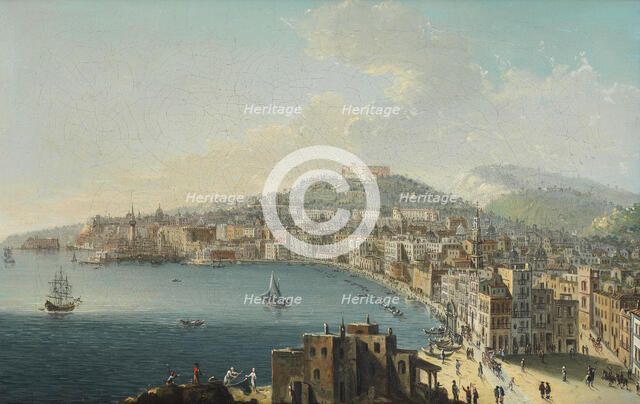 A view of Naples looking towards the Castel Sant'Elmo. Creator: Antoniani, Pietro (1740-1805).
