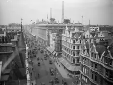 A view of Oxford Street, Westminster, London, from roof level, c1909