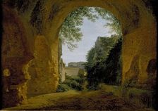 A View of a Garden, seen from within a Roman Vault, 1802-1824. Artist: Francois-Marius Granet