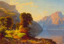 A View of a Lake in the Mountains (image 2 of 2), between c1856 and c1859. Creator: George Caleb Bingham