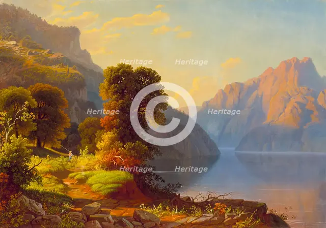 A View of a Lake in the Mountains (image 2 of 2), between c1856 and c1859. Creator: George Caleb Bingham.