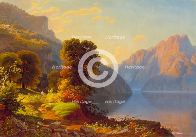 A View of a Lake in the Mountains (image 2 of 2), between c1856 and c1859. Creator: George Caleb Bingham.