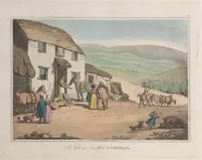 A View of Camelford, Cornwall, from "Sketches from Nature", 1822., 1822. Creators: Thomas Rowlandson, Joseph Constantine Stadler