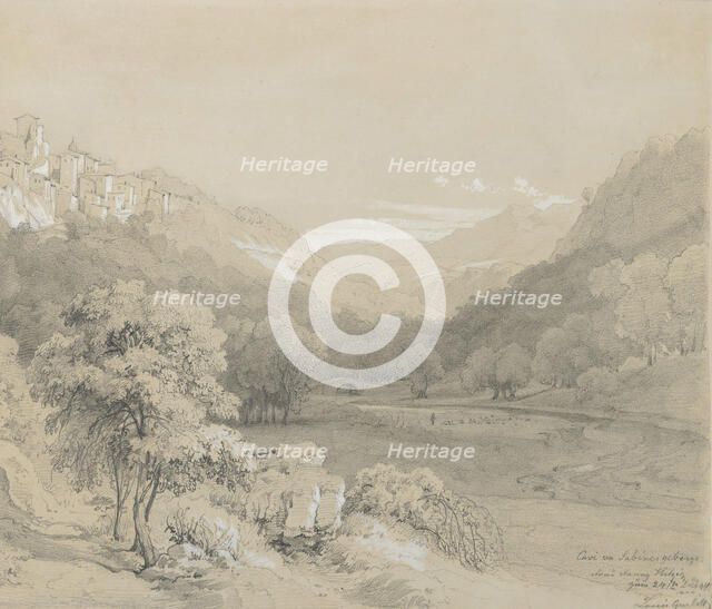 A View of Cavi in the Sabine Hills, 1848. Creator: Louis Gurlitt.