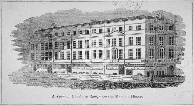 'A View of Charlotte Row, near the Mansion House', City of London, 1820. Artist: Anon
