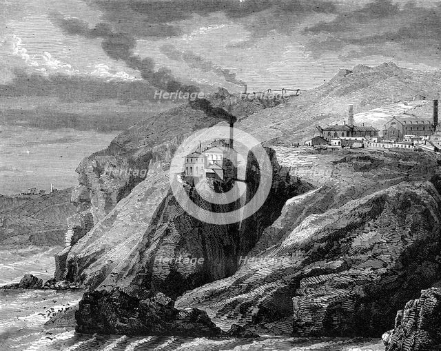 A view of Cornwall, England, 19th century.Artist: Jean Baptiste Henri Durand Brager