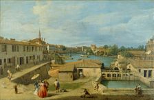 A View of Dolo on the Brenta Canal, c1725-1729. Artist: Canaletto