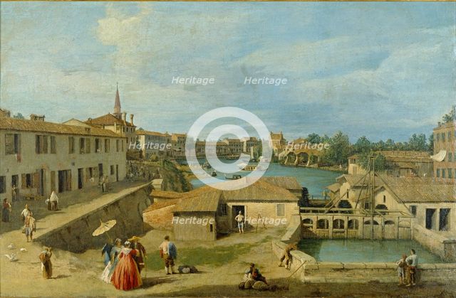 A View of Dolo on the Brenta Canal, c1725-1729. Artist: Canaletto.