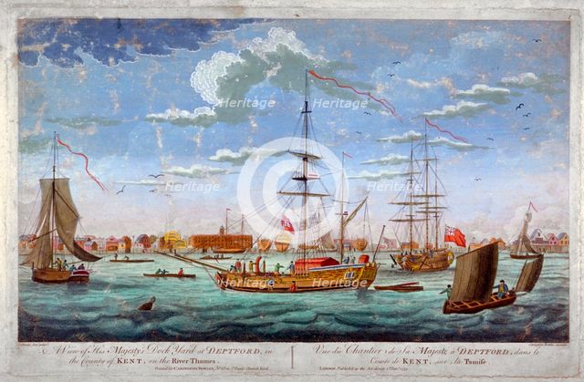 'A view of His Majesty's Dock Yard at Deptford...', London, 1772. Artist: Anon