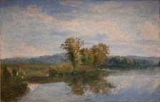 A View of Lake Vejl near Silkeborg, Jutland, 1843. Creator: Dankvart Dreyer