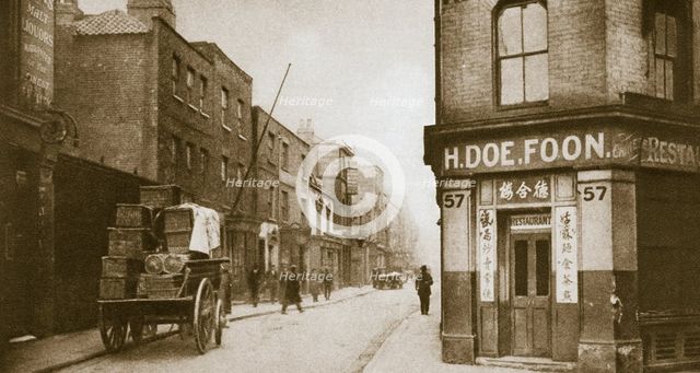 A view of Pennyfields, Chinatown, London, 20th century. Creator: Unknown.