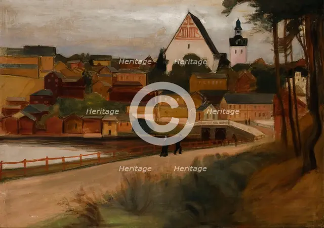 A view of Porvoo, 1899. Creator: Magnus Enckell.