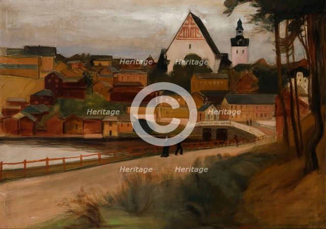 A view of Porvoo, 1899. Creator: Magnus Enckell.
