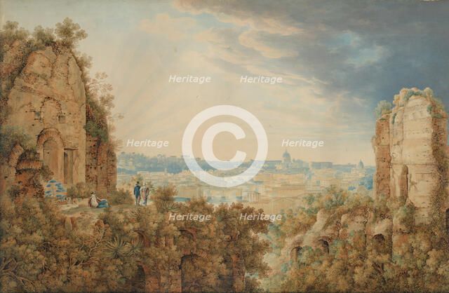 A View of Rome from the Palatine, 1813-17 (?). Creator: Carl Ludwig Frommel.