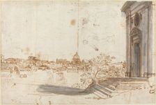 A View of Rome from Santa Maria del Priorato, c. 1710. Creator: Gaspar van Wittell