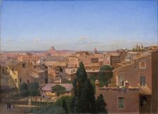 A View of Rome Seen from the Artist's Dwelling, 1858. Creator: Hans Jorgen Hammer