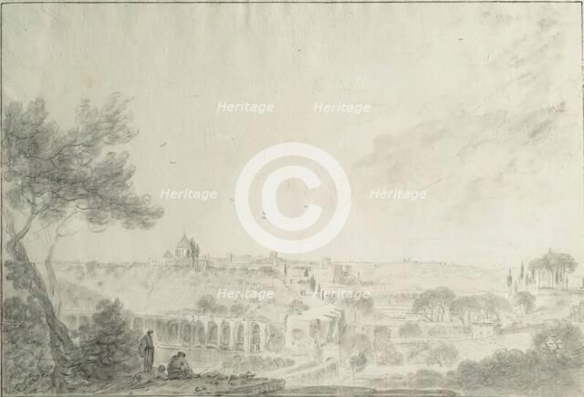 A View of Rome with St Peter's, c1754. Creator: Richard Wilson.