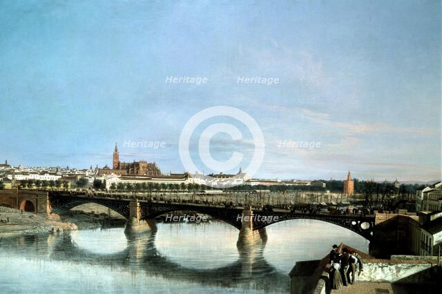 A view of Seville', oil on canvas, 1862.