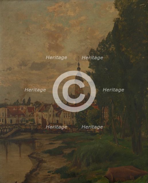 A View of Temse, c1860-1900. Creator: Henri Van der Hecht.