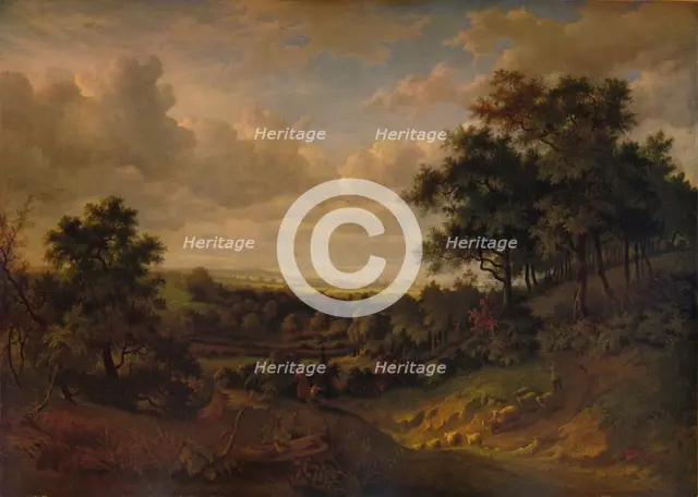 'A View of the Thames: Greenwich in the distance', 1820 Artist: Patrick Nasmyth.
