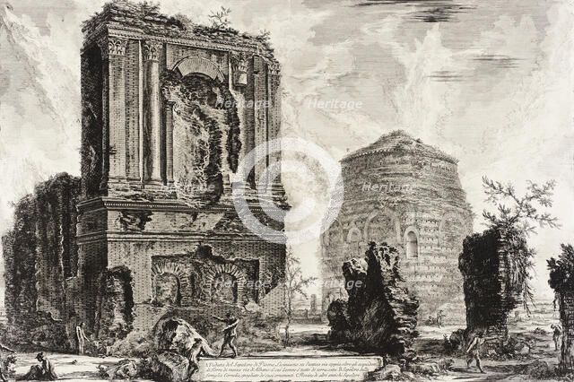 A. View of the Tomb of Licinianus Piso on the ancient Appian Way... between 1760 and 1778. Creator: Giovanni Battista Piranesi.