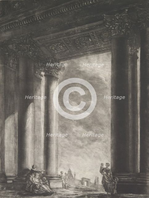 A View of the Vestibule of Santa Maria Maggiore at Rome, 1765-67. Creator: Georges François Blondel.