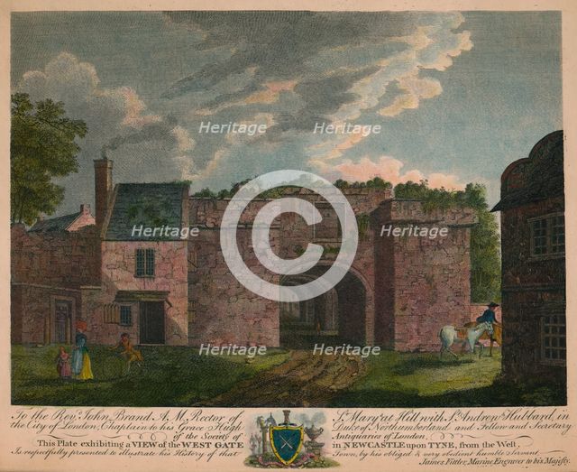 'A view of the West Gate in Newcastle upon Tyne, from the West', c1780, (1905). Creator: James Fittler.
