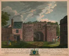 A view of the West Gate in Newcastle upon Tyne, from the West c1780, (1905). Creator: James Fittler