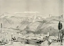A View of the Alhambra from the Albaycin 19th century, (1907). Creator: Unknown