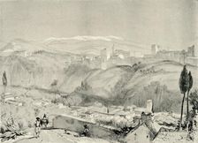A View of the Alhambra from the Albaycin 19th century, (1907). Creator: Unknown