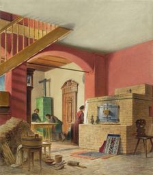 A view of the artist Vladimir Svertskov's stained glass studio in Schleißheim, 1850-1889. Creator: Heinrich Stohl