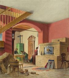 A view of the artist Vladimir Svertskov's stained glass studio in Schleißheim, 1850-1889. Creator: Heinrich Stohl