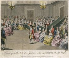 A view of the Ball at St James's on her Majesty's birth night 1782