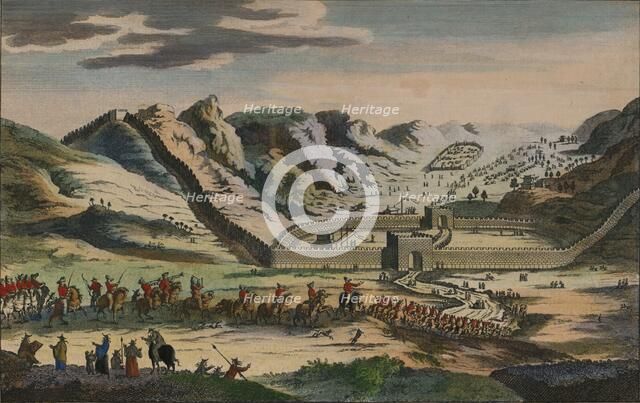 A View of the celebrated Great Wall of China, 1782. Artist: Unknown