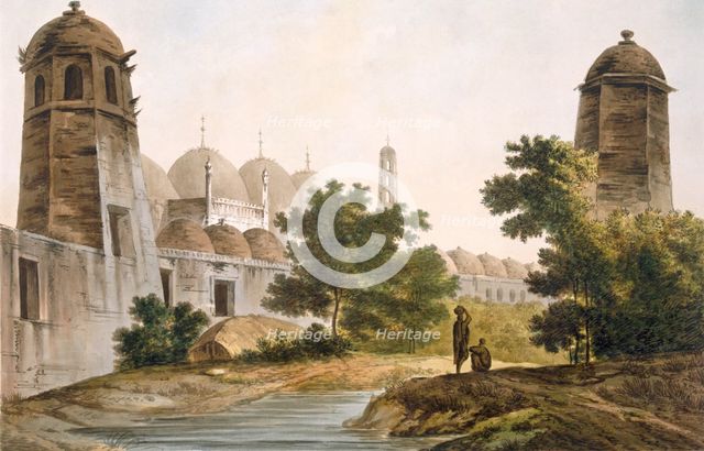 A View of the Cuttera built by Jaffeir Cawn at Muxadavad, pub. 1785-88. Creator: William Hodges (1744-97).