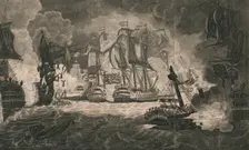 A View of the Engagement & memorable Victory...on the 1st of June 1794 Creators: Christall, Barlow