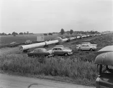 A view of the Fens gas pipeline, Norfolk, 24/07/1967. Creator: John Laing plc