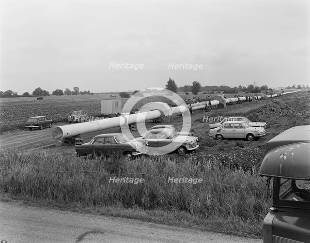 A view of the Fens gas pipeline, Norfolk, 24/07/1967. Creator: John Laing plc.