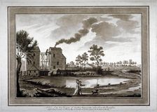 A view of the fire engine of Chelsea Waterworks taken from the roadside 1783. Artist: Anon