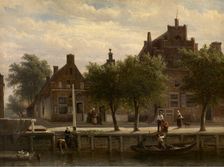A View of the Harbour of Hasselt, Overijssel, 1862. Creator: Cornelis Springer