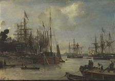 A View of the Harbour, Rotterdam, 1856. Creator: Johan Barthold Jongkind