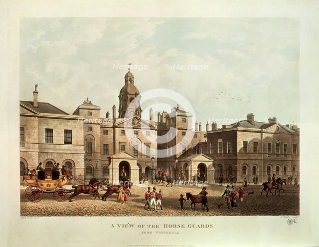 'A View of the Horse Guards from Whitehall', London.   Creator: Unknown.